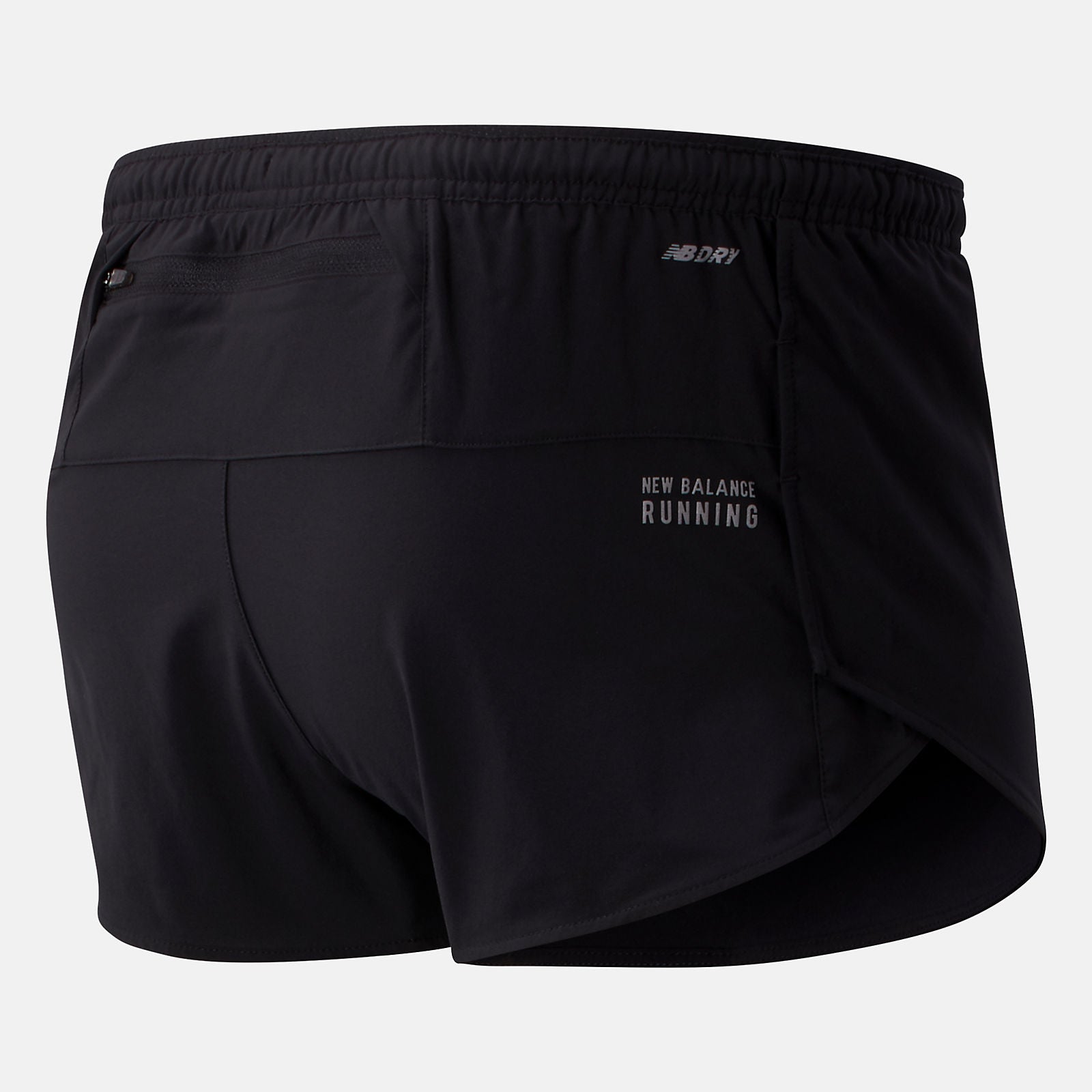 Black Impact Run 3 Inch Split Short | New Balance Clothing