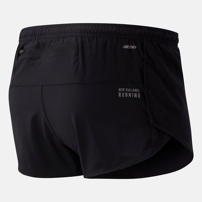 Black Impact Run 3 Inch Split Short | New Balance Clothing