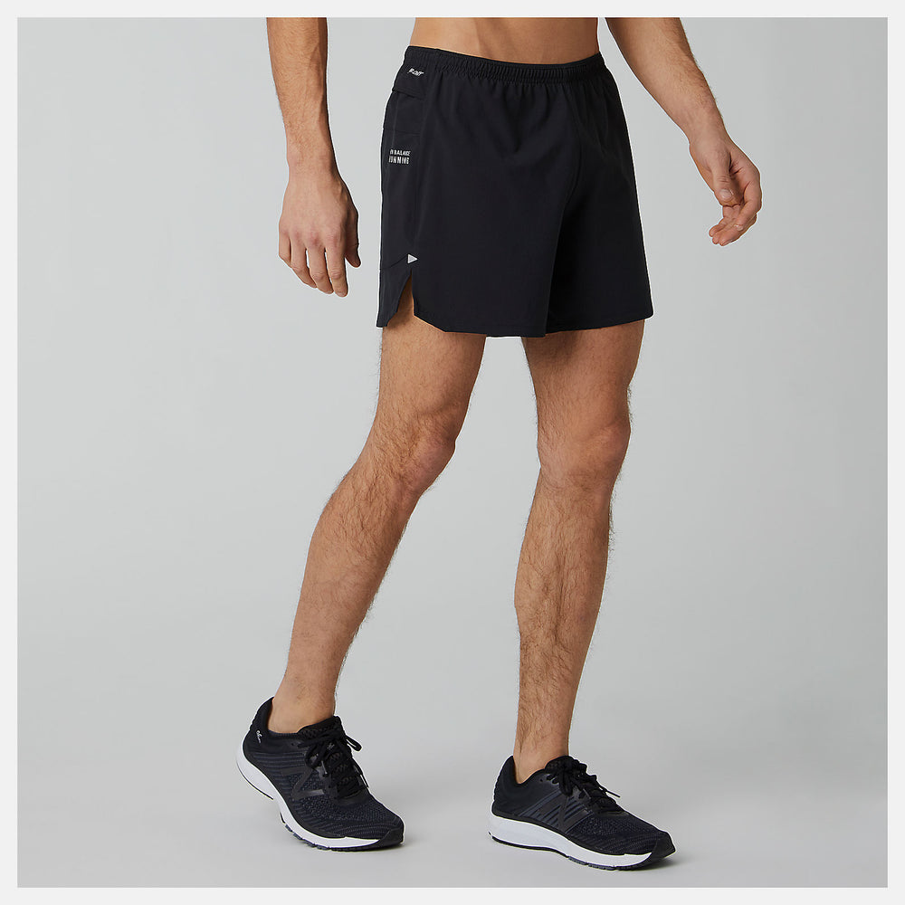 Black Impact Run 5 Inch Short | New Balance Clothing