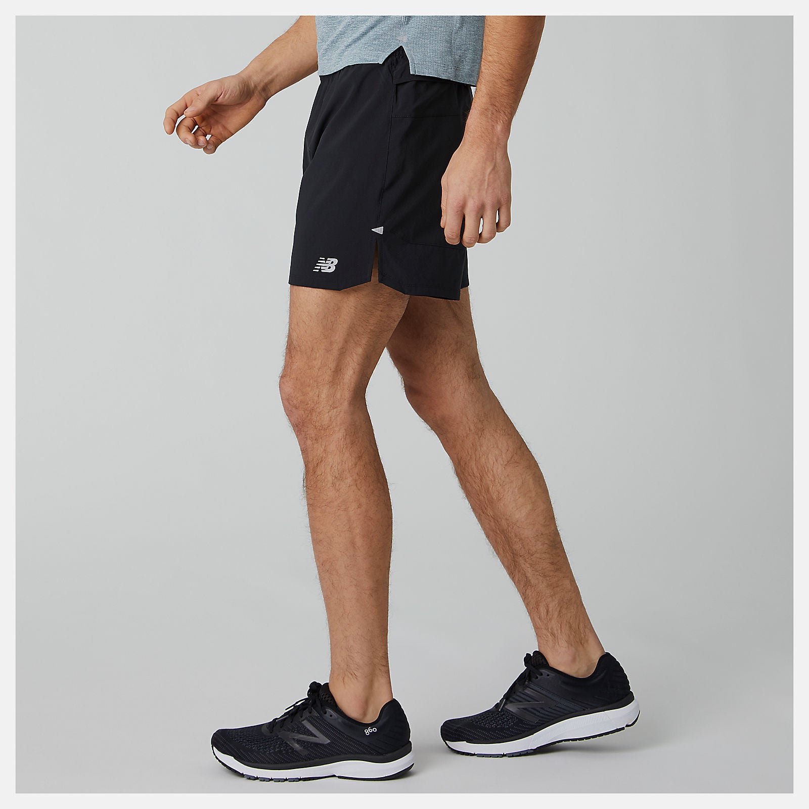 Black Impact Run 5 Inch Short | New Balance Clothing