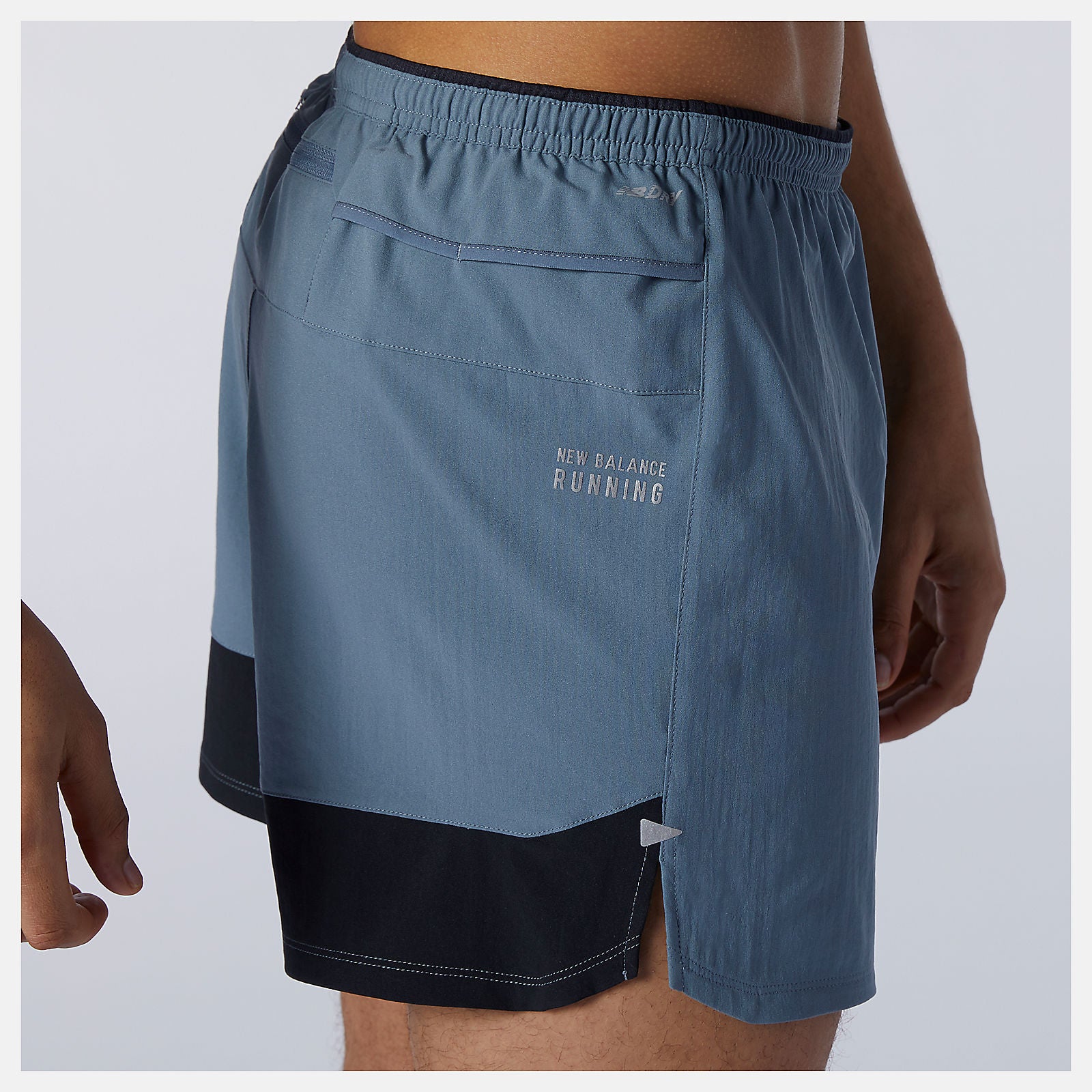 Ocean Grey Impact Run 5 Inch Short | New Balance Clothing