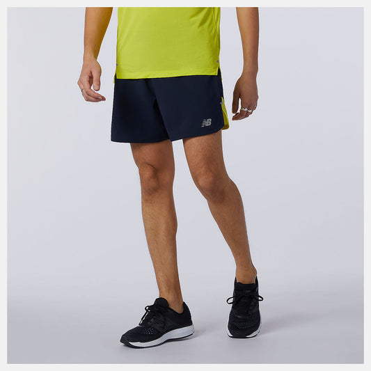 Sulpher Yellow Impact Run 5 Inch Short | New Balance Clothing
