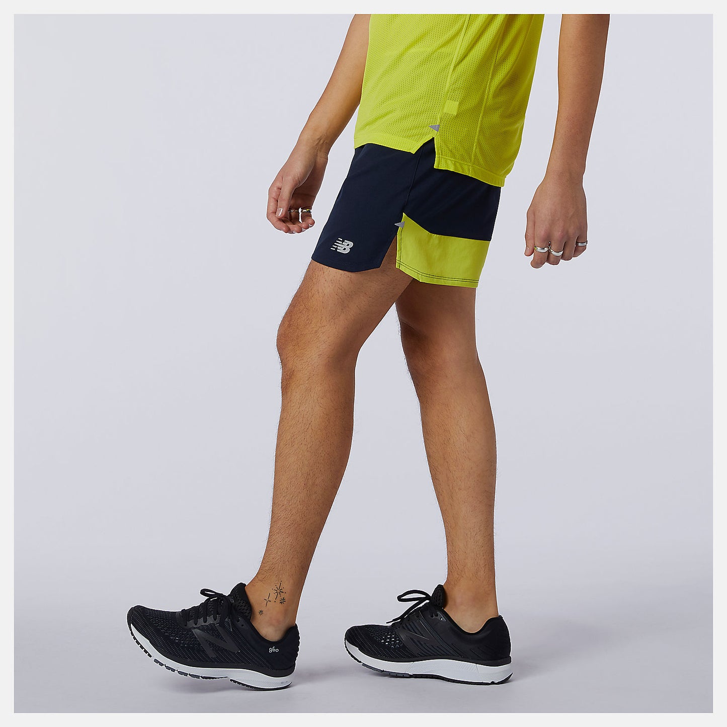 Sulpher Yellow Impact Run 5 Inch Short | New Balance Clothing