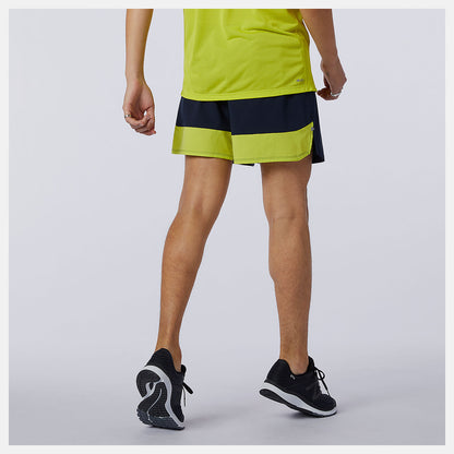 Sulpher Yellow Impact Run 5 Inch Short | New Balance Clothing
