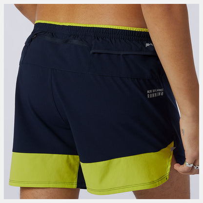 Sulpher Yellow Impact Run 5 Inch Short | New Balance Clothing