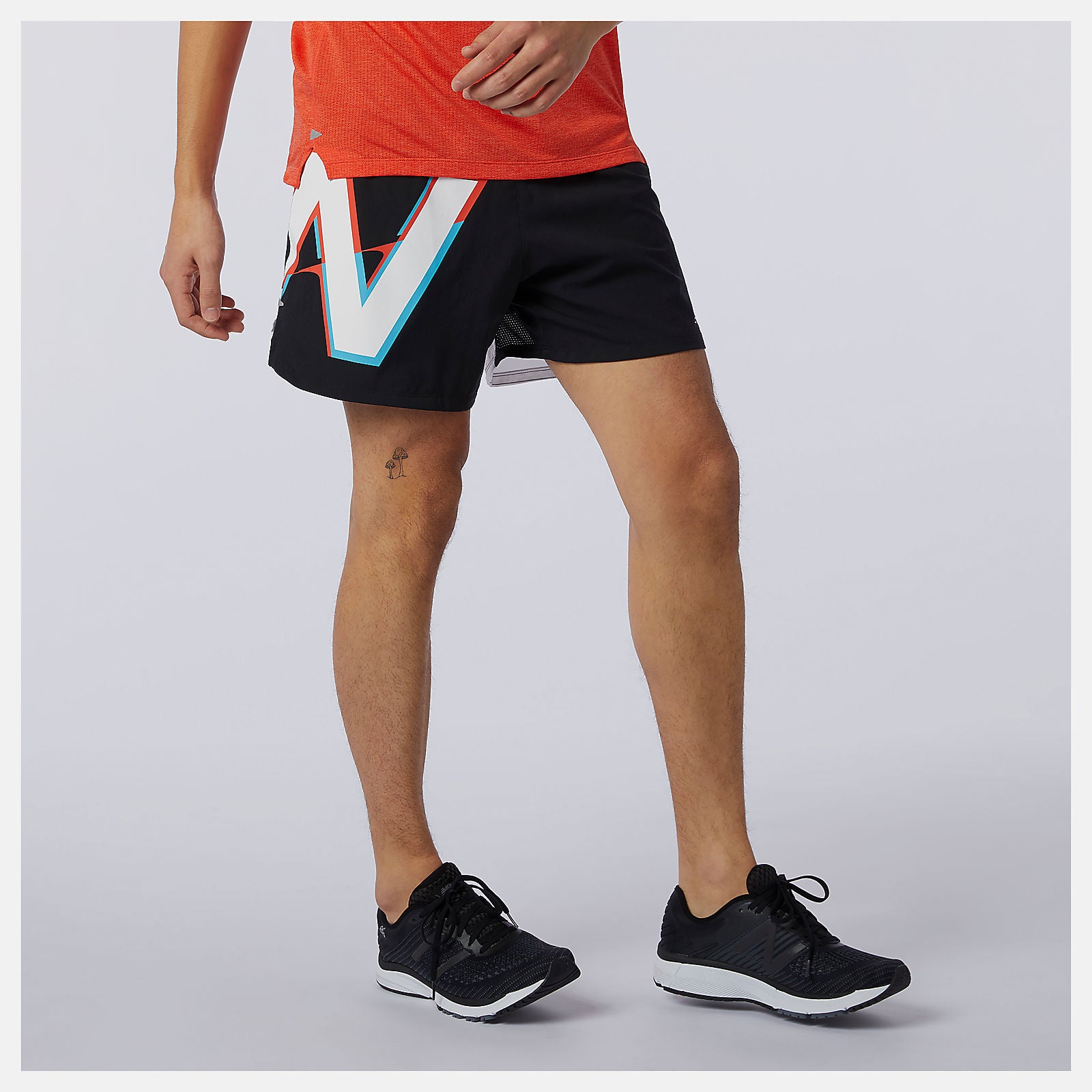 Wave Blue Printed Impact Run 5 Inch Short | New Balance Clothing