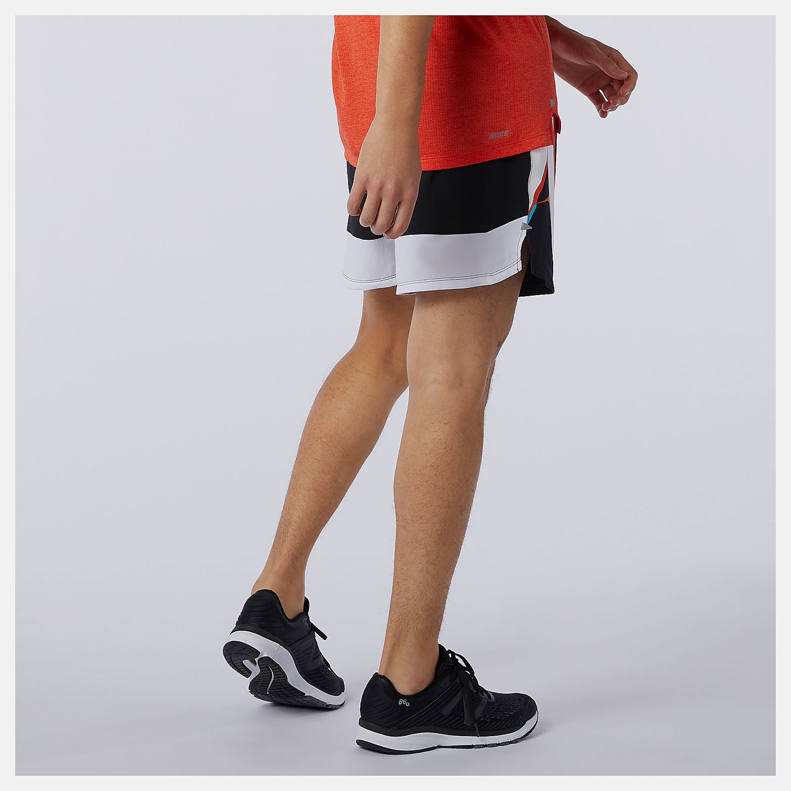 Wave Blue Printed Impact Run 5 Inch Short | New Balance Clothing