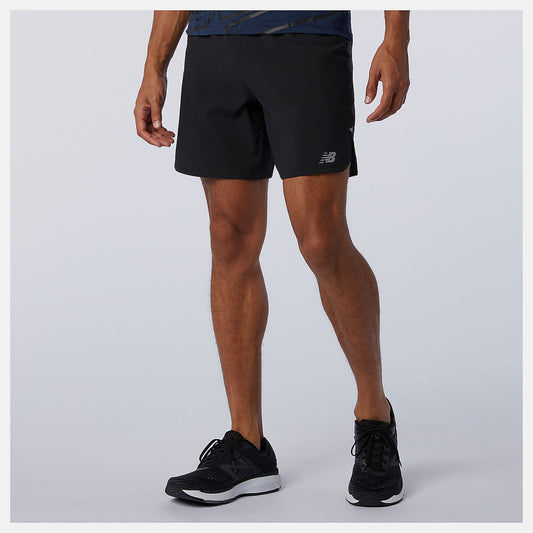 Black Impact Run 7 Inch Short | New Balance Clothing