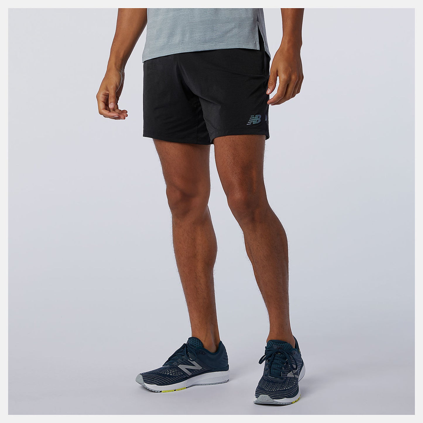 Black Q Speed Fuel 7 Inch Short | New Balance Clothing