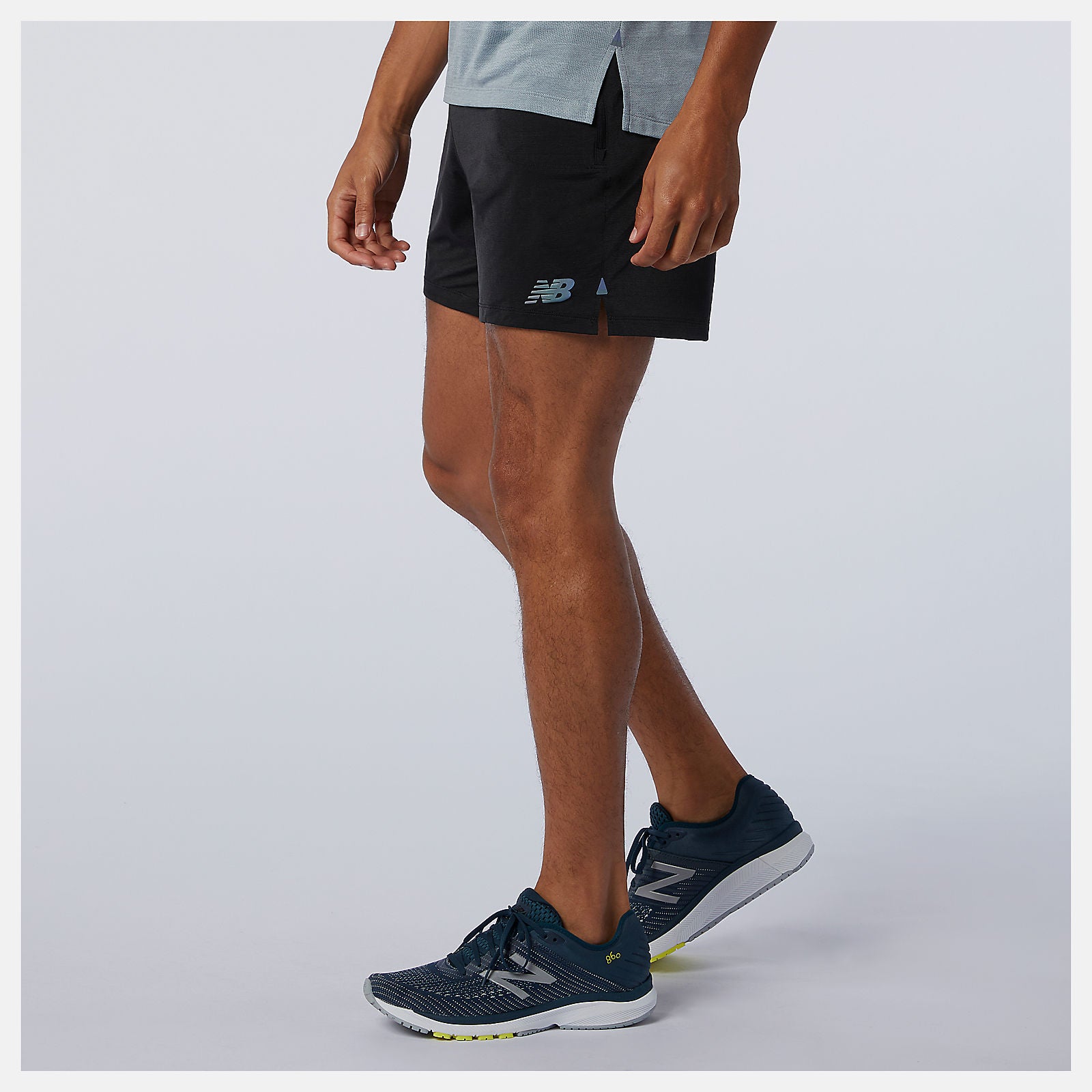 Black Q Speed Fuel 7 Inch Short | New Balance Clothing