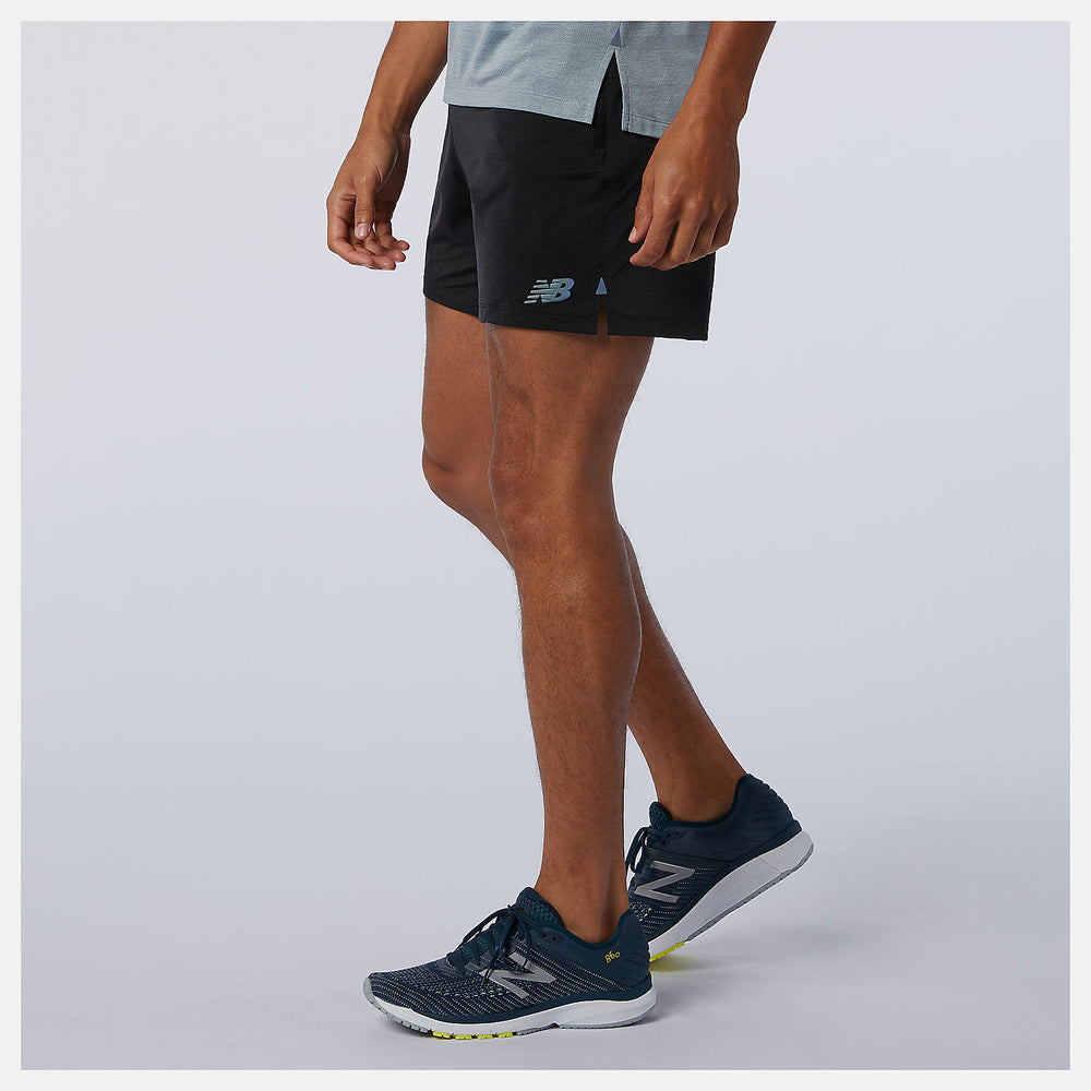 Black Q Speed Fuel 7 Inch Short | New Balance Clothing