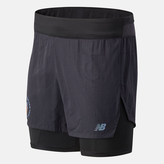Black NYC Marathon Q Speed 5 inch 2 In 1 Short | New Balance Clothing