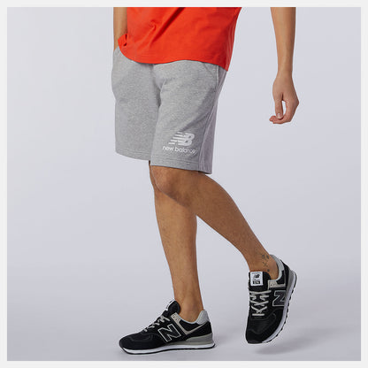 Athletic Grey NB Essentials Stacked Logo Short | New Balance Clothing