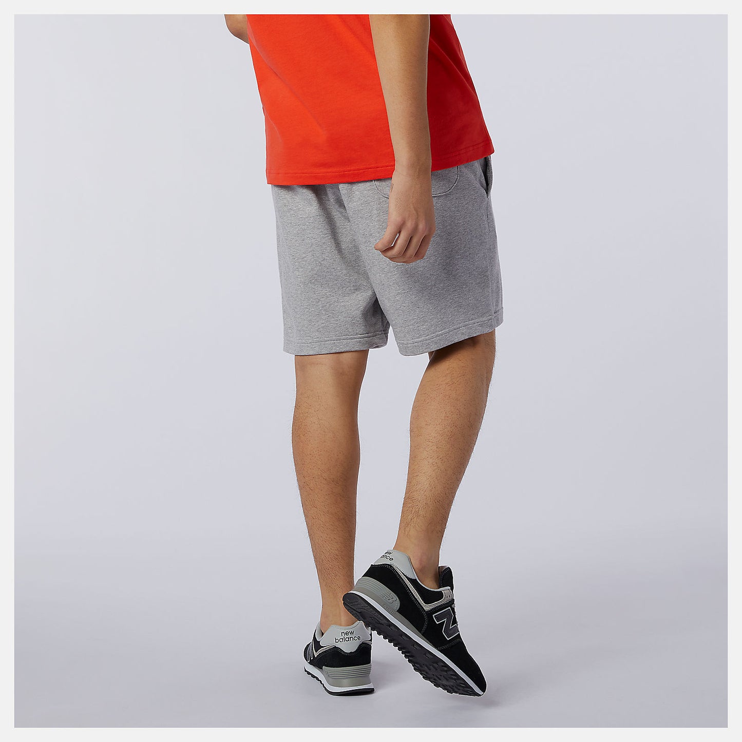 Athletic Grey NB Essentials Stacked Logo Short | New Balance Clothing