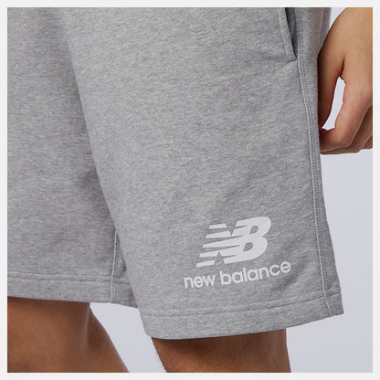 Athletic Grey NB Essentials Stacked Logo Short | New Balance Clothing