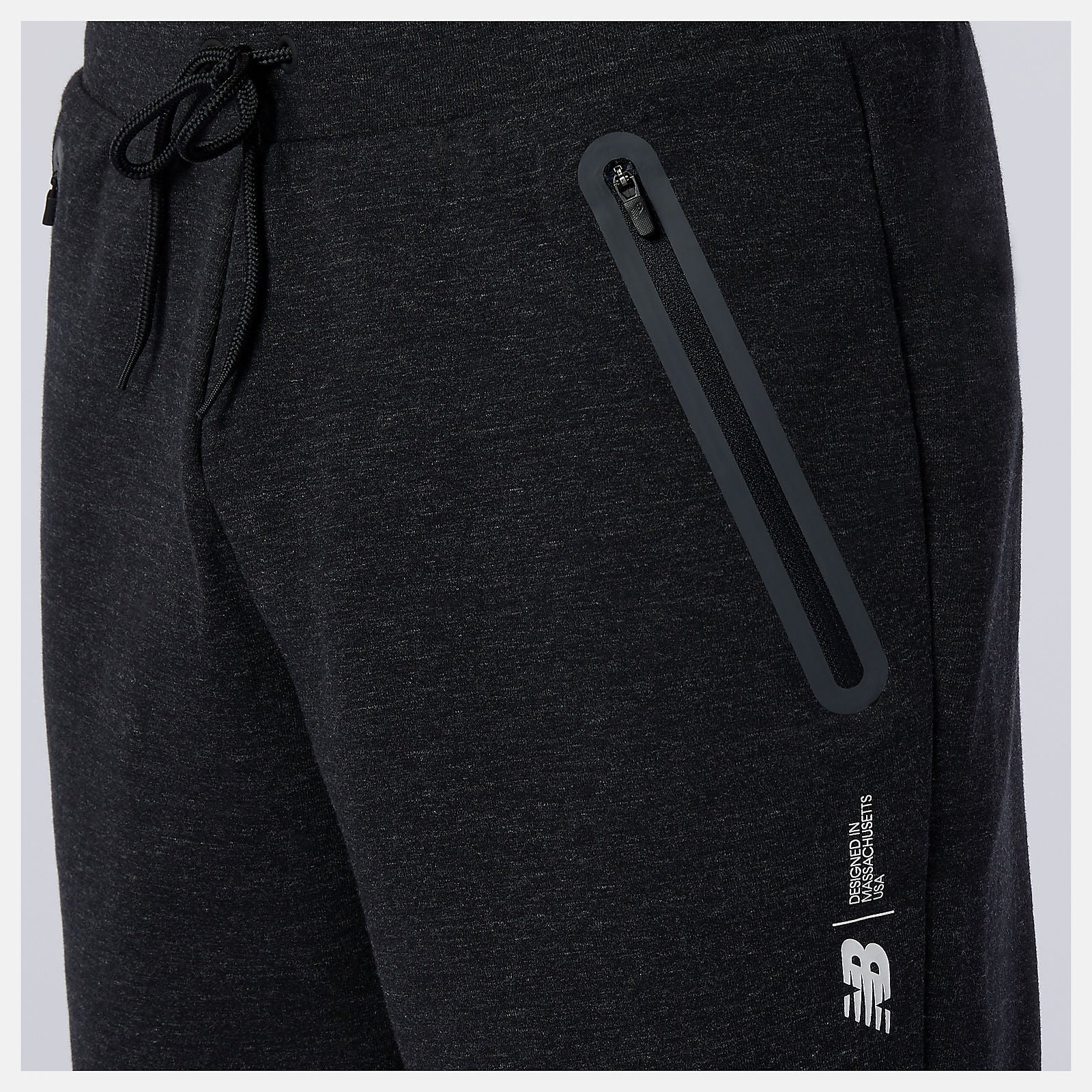 Black Heather Fortitech Fleece Short | New Balance Clothing