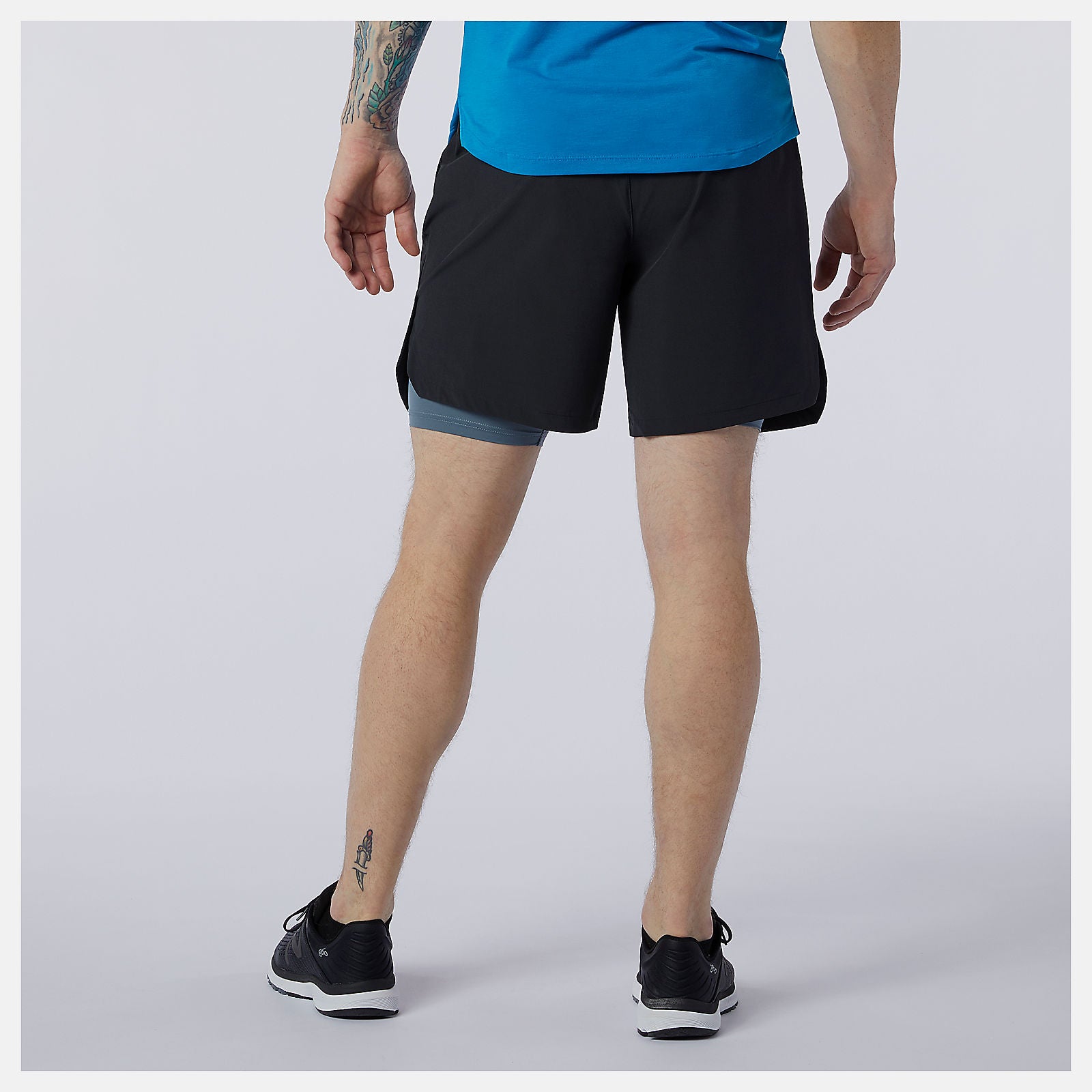 Black/Grey Fortitech 7 inch 2 In 1 Short | New Balance Clothing
