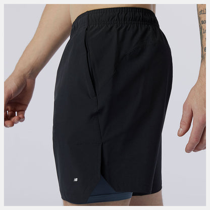 Black/Grey Fortitech 7 inch 2 In 1 Short | New Balance Clothing
