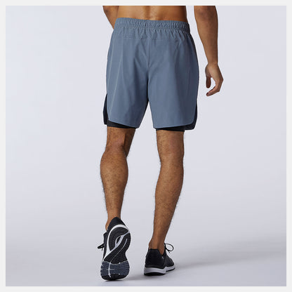 Ocean Grey Fortitech 7 inch 2 In 1 Short | New Balance Clothing