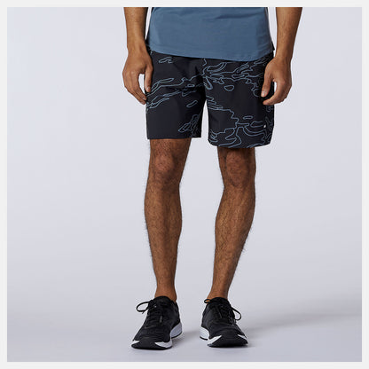 Black Fortitech Graphic 7 inch Woven Short | New Balance Clothing