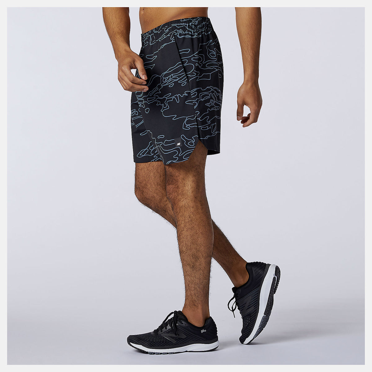 Black Fortitech Graphic 7 inch Woven Short | New Balance Clothing