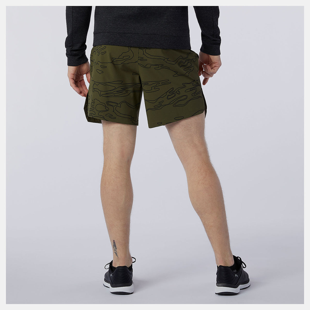 Oak Leaf Green Fortitech Graphic 7 inch Woven Short | New Balance Clothing