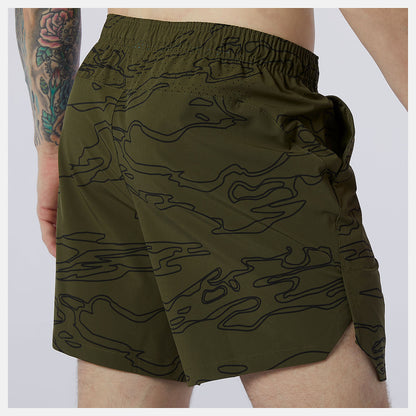Oak Leaf Green Fortitech Graphic 7 inch Woven Short | New Balance Clothing