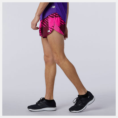 Garnet Printed Fast Flight 3 inch Split Short | New Balance Clothing