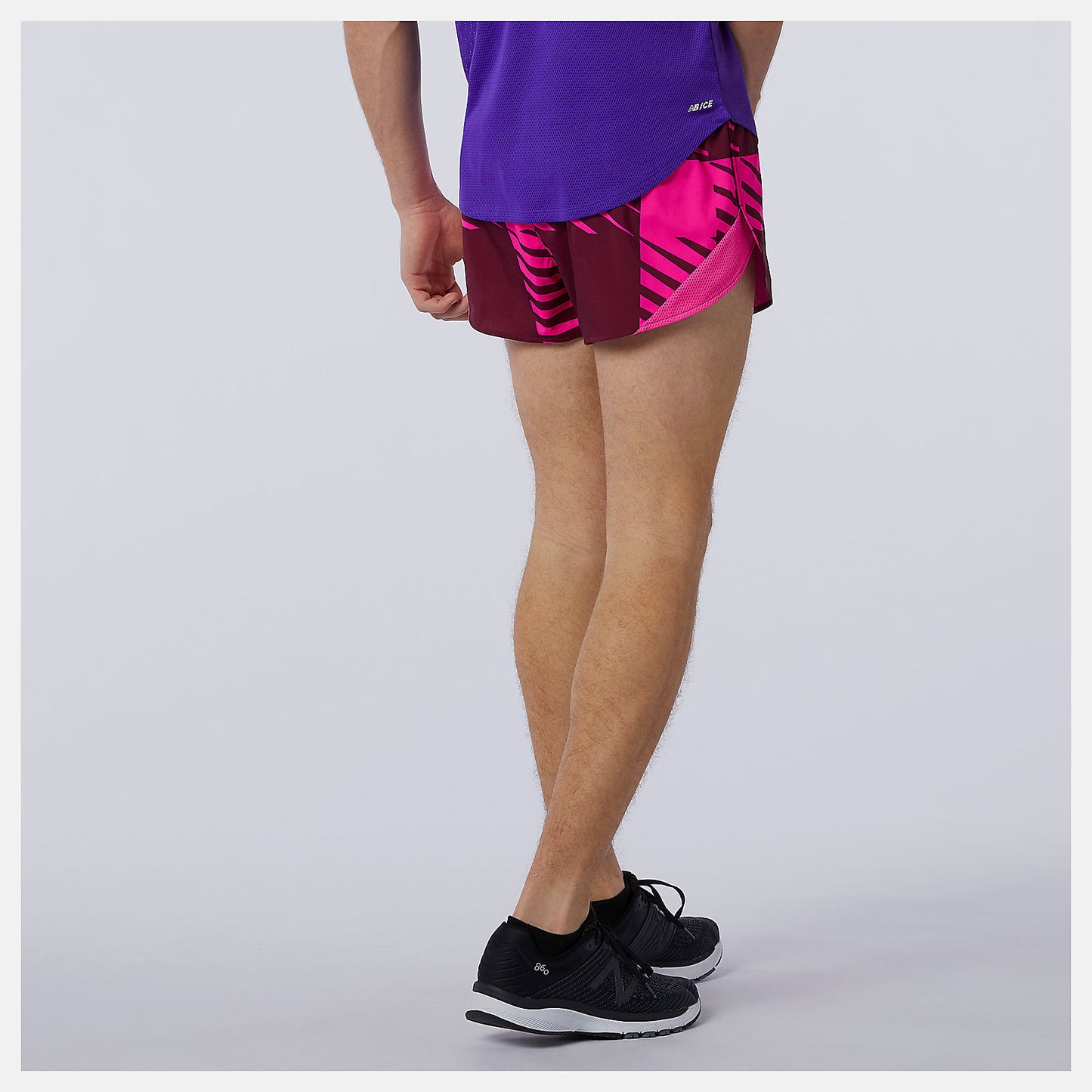 Garnet Printed Fast Flight 3 inch Split Short | New Balance Clothing