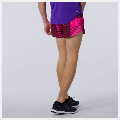 Garnet Printed Fast Flight 3 inch Split Short | New Balance Clothing
