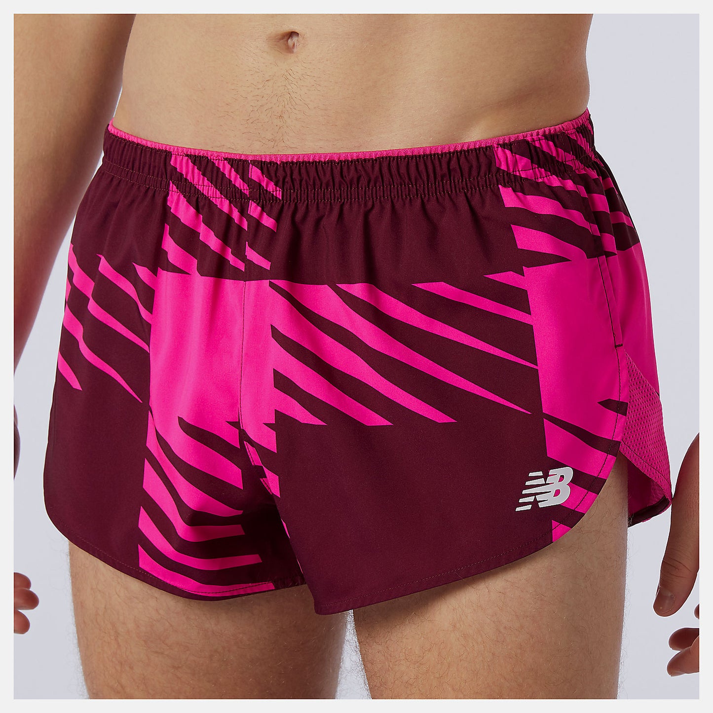 Garnet Printed Fast Flight 3 inch Split Short | New Balance Clothing