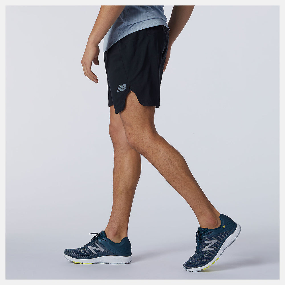 Black Q Speed Fuel 7 Inch Short | New Balance Clothing