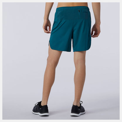 Mountain Teal Q Speed Fuel 7 Inch Short | New Balance Clothing
