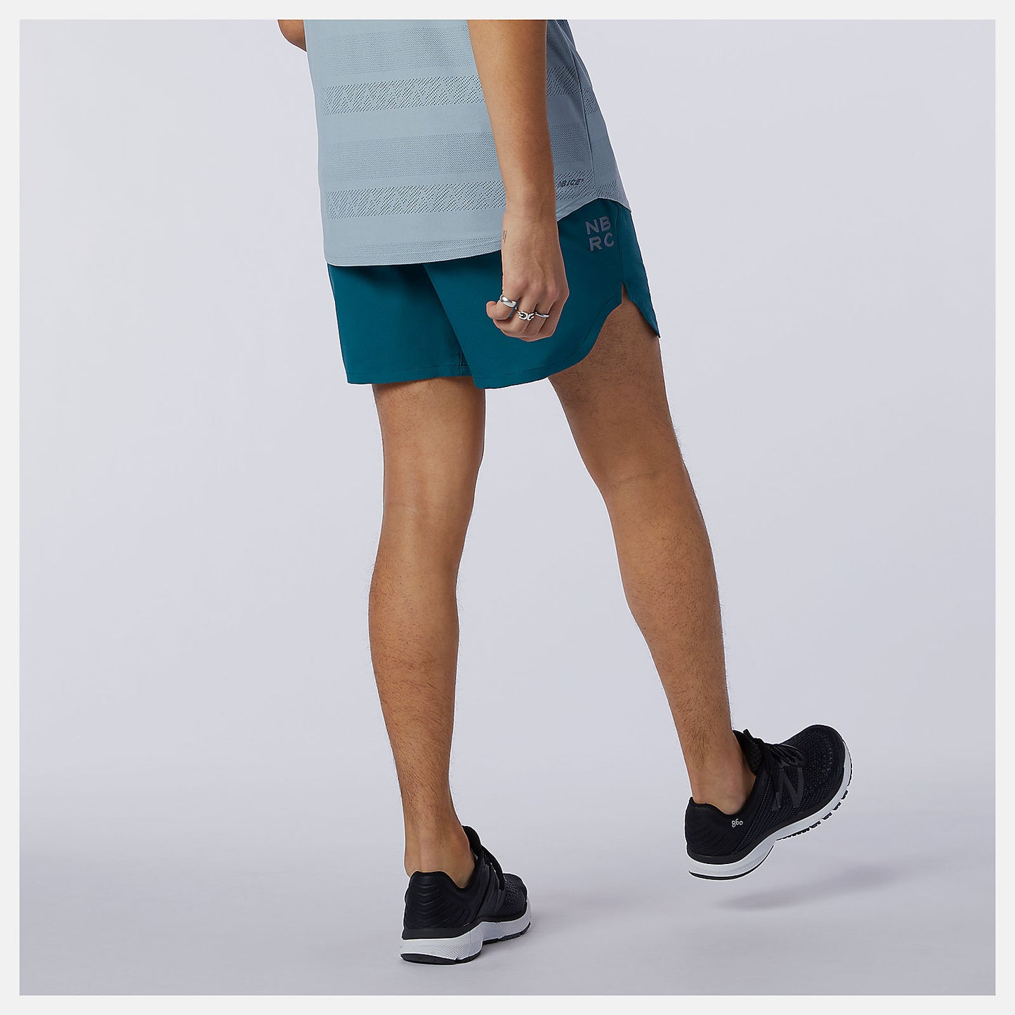 Mountain Teal Q Speed Fuel 5 Inch Short | New Balance Clothing