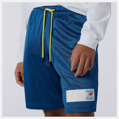 Captain Blue NB Essentials Mesh Short | New Balance Clothing