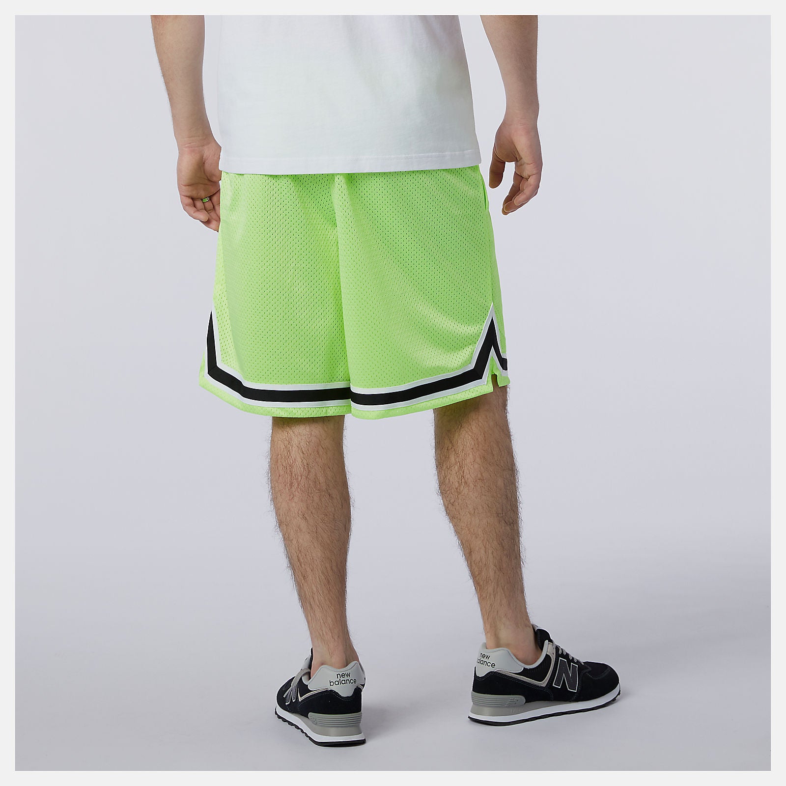 Bleached Lime Glo NB Athletics Psy Varsity Mesh Short | New Balance Clothing