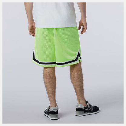 Bleached Lime Glo NB Athletics Psy Varsity Mesh Short | New Balance Clothing