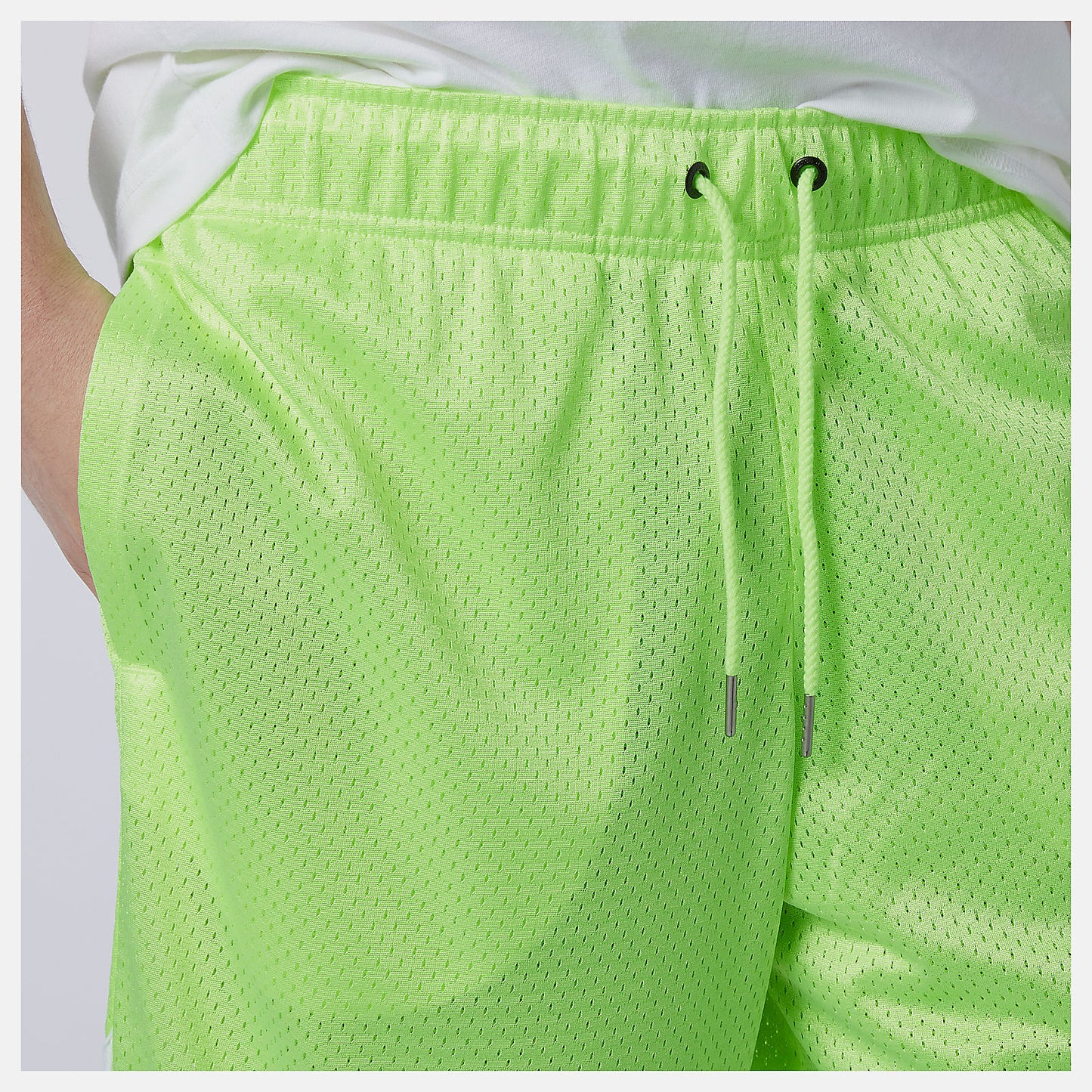 Bleached Lime Glo NB Athletics Psy Varsity Mesh Short | New Balance Clothing