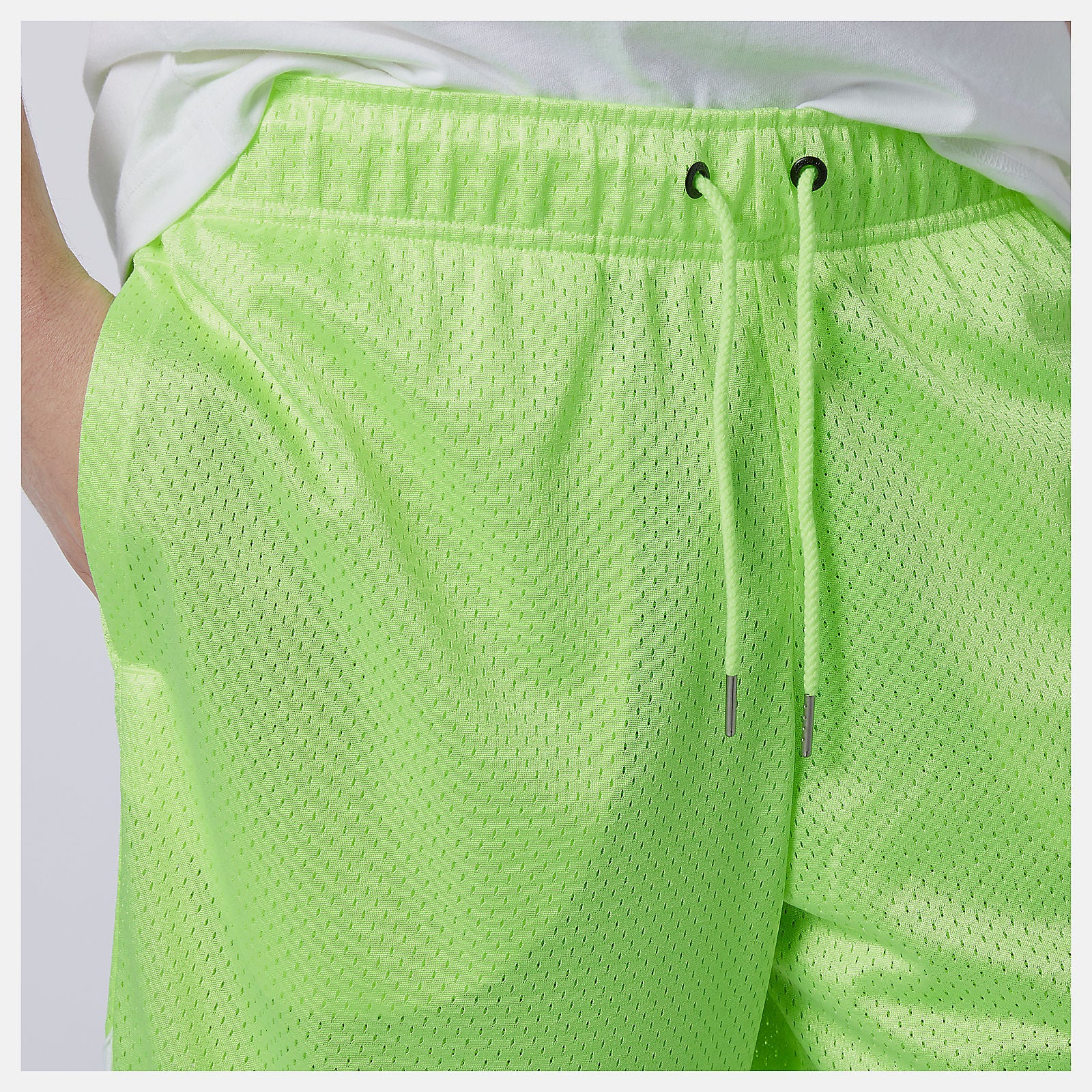 Bleached Lime Glo NB Athletics Psy Varsity Mesh Short | New Balance Clothing
