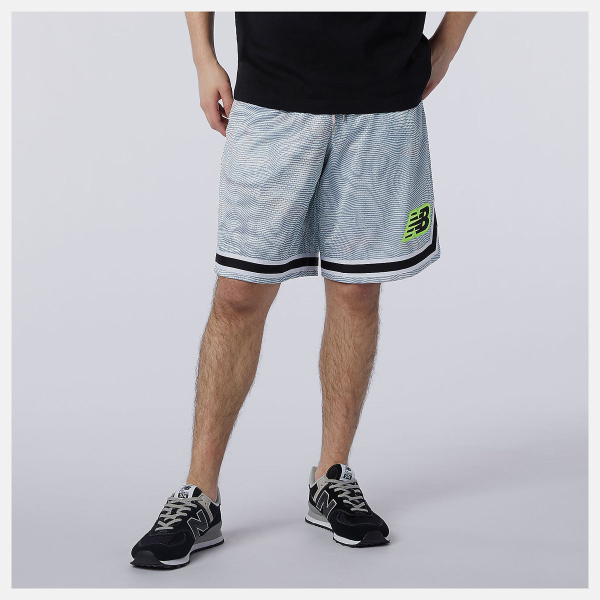 White Print NB Athletics Psy Varsity Short | New Balance Clothing