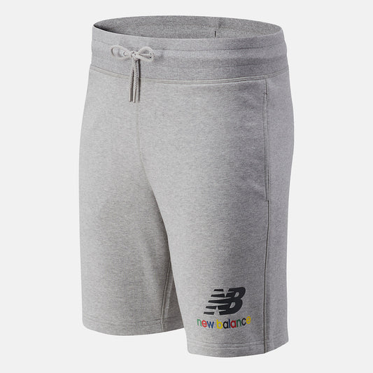 Athletic Grey Essentials Colorful Logo Short | New Balance Clothing