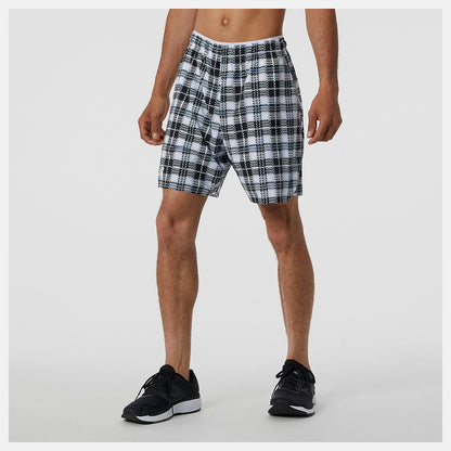 White 7 In Printed Tournament Short | New Balance Clothing