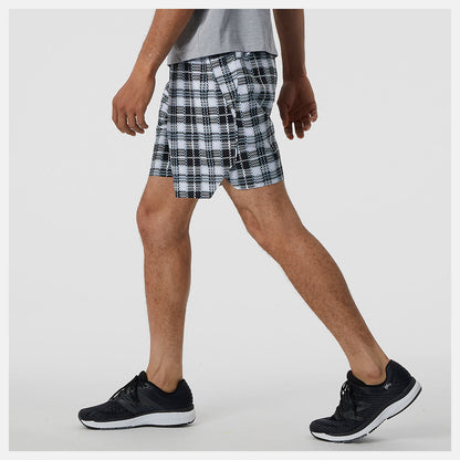 White 7 In Printed Tournament Short | New Balance Clothing