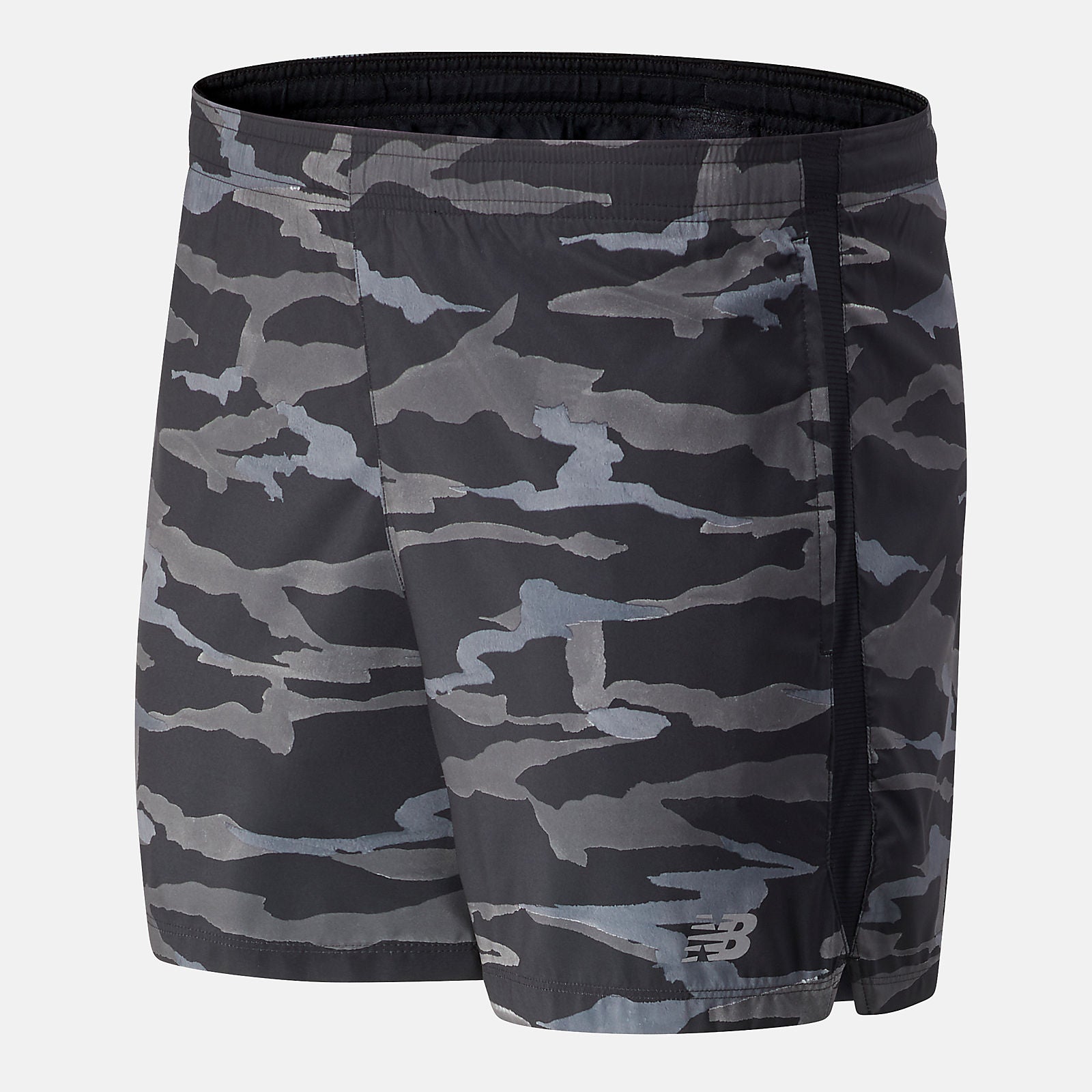 Black/Grey Printed Accelerate 5 In Short | New Balance Clothing