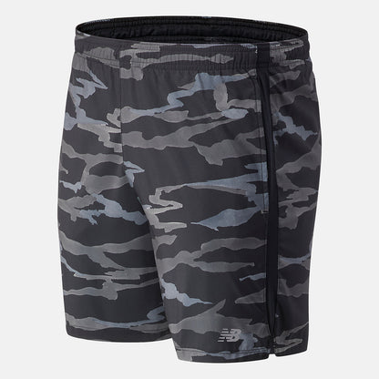 Black/Grey Printed Accelerate 7 In Short | New Balance Clothing