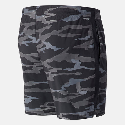 Black/Grey Printed Accelerate 7 In Short | New Balance Clothing