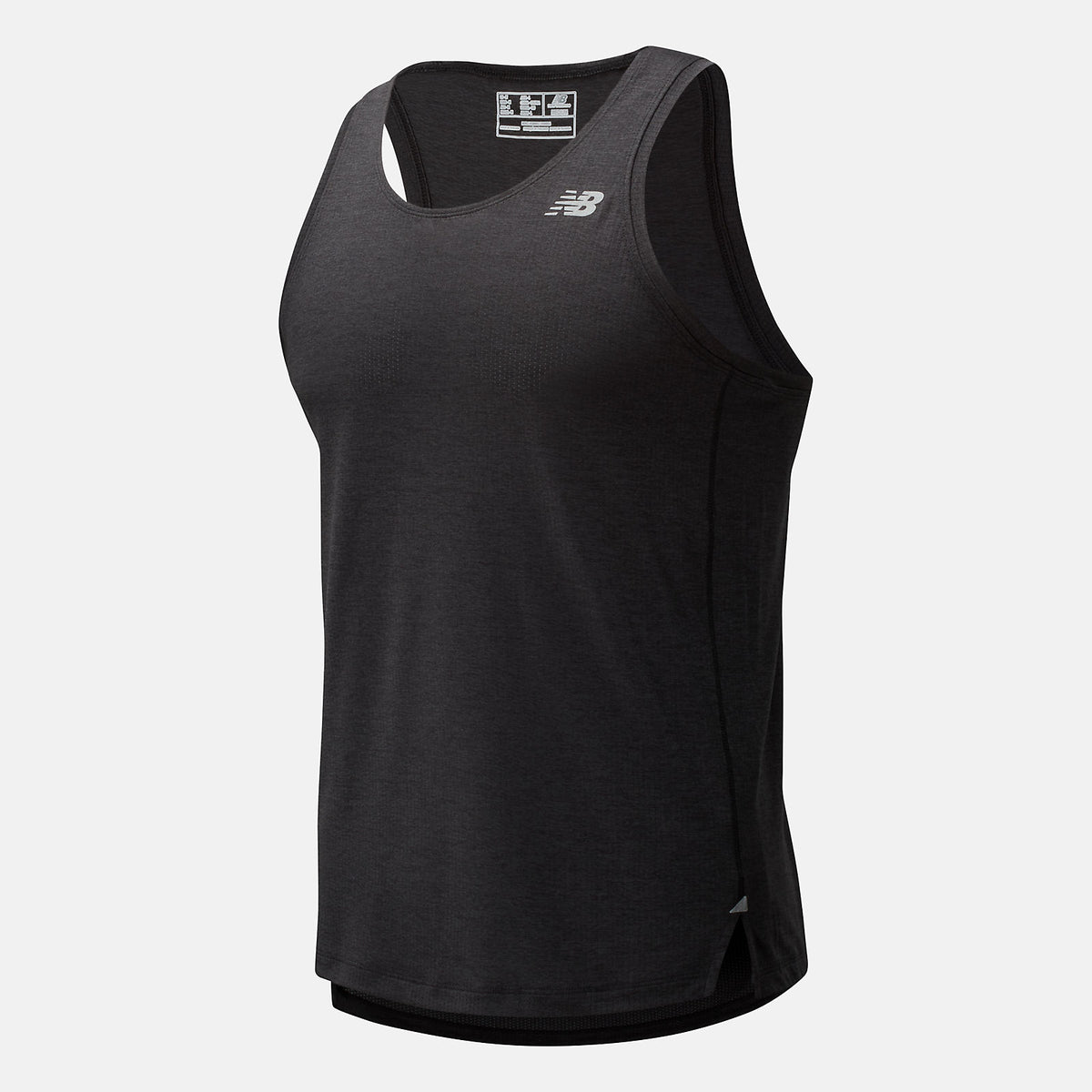 Black Heather Impact Run Singlet | New Balance Clothing