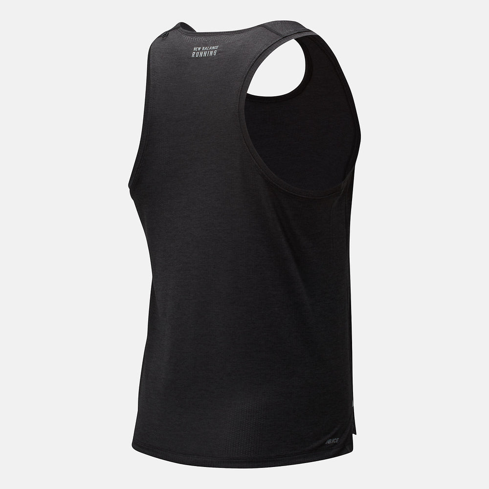 Black Heather Impact Run Singlet | New Balance Clothing