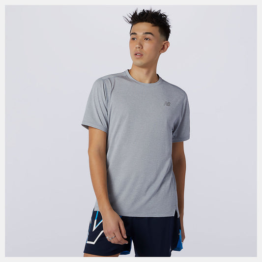 Athletic Grey Impact Run Short Sleeve | New Balance Clothing