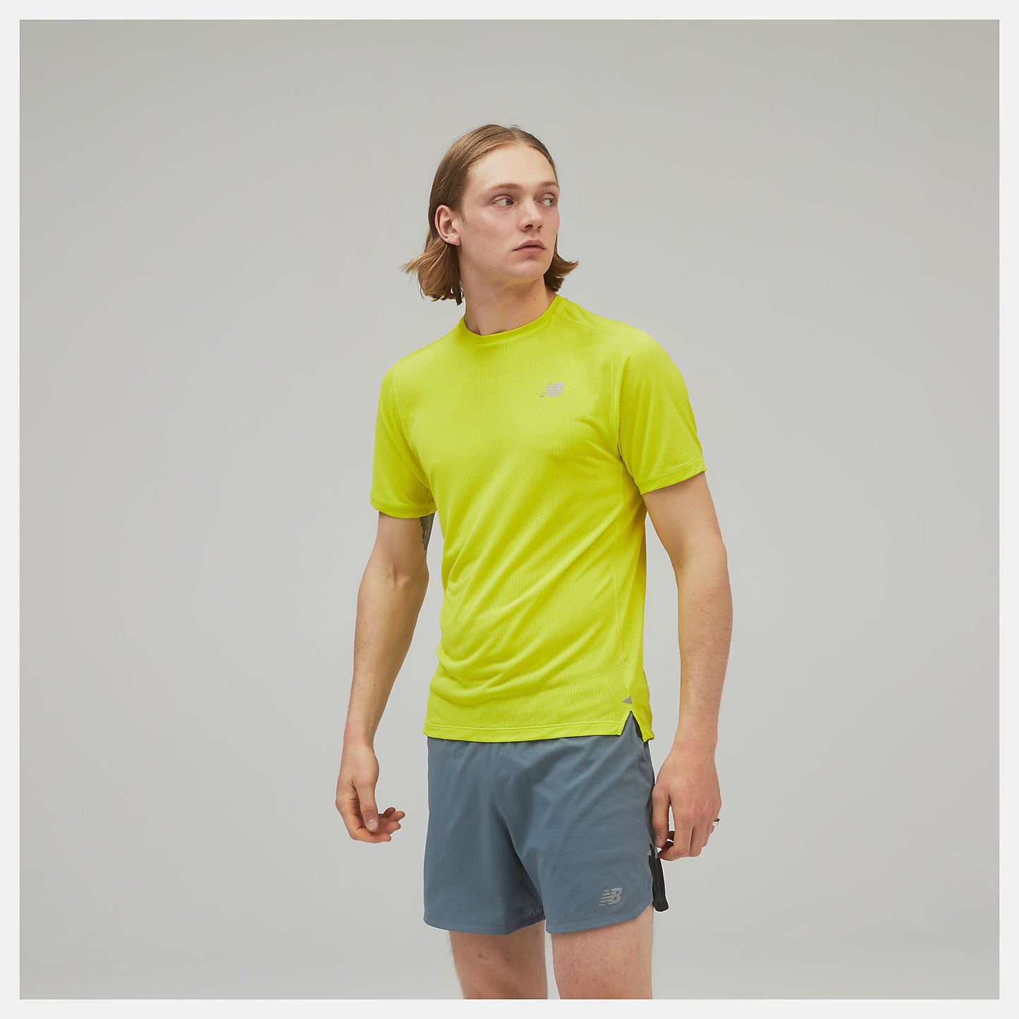 Sulpher Yellow Impact Run Short Sleeve | New Balance Clothing